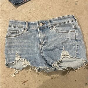 Blank NYC Light Blue Distressed Kids Shorts